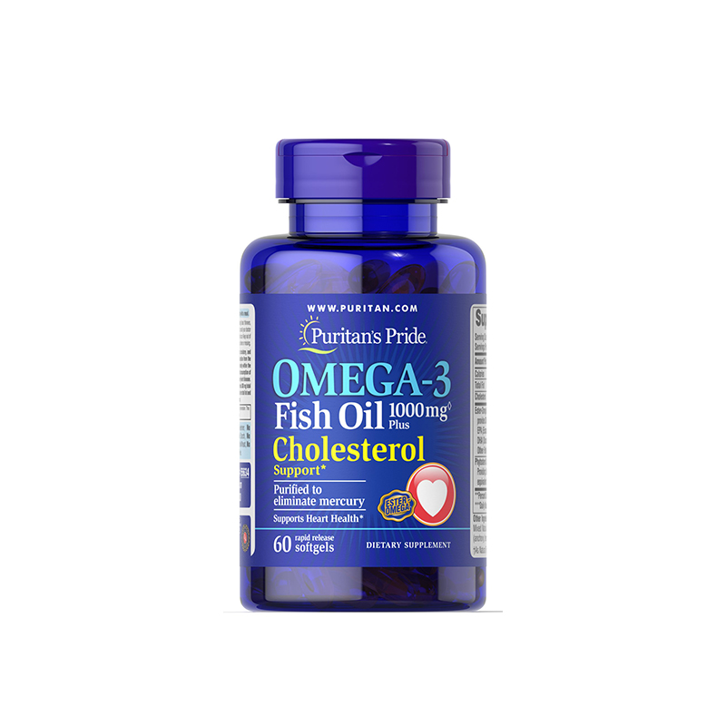 Омега 3 Puritan's Pride Omega-3 Fish Oil 1000mg Cholesterol Support 60caps